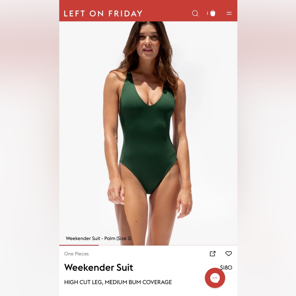 Left On Friday palm One-Piece Weekender Swimsuit large tall
